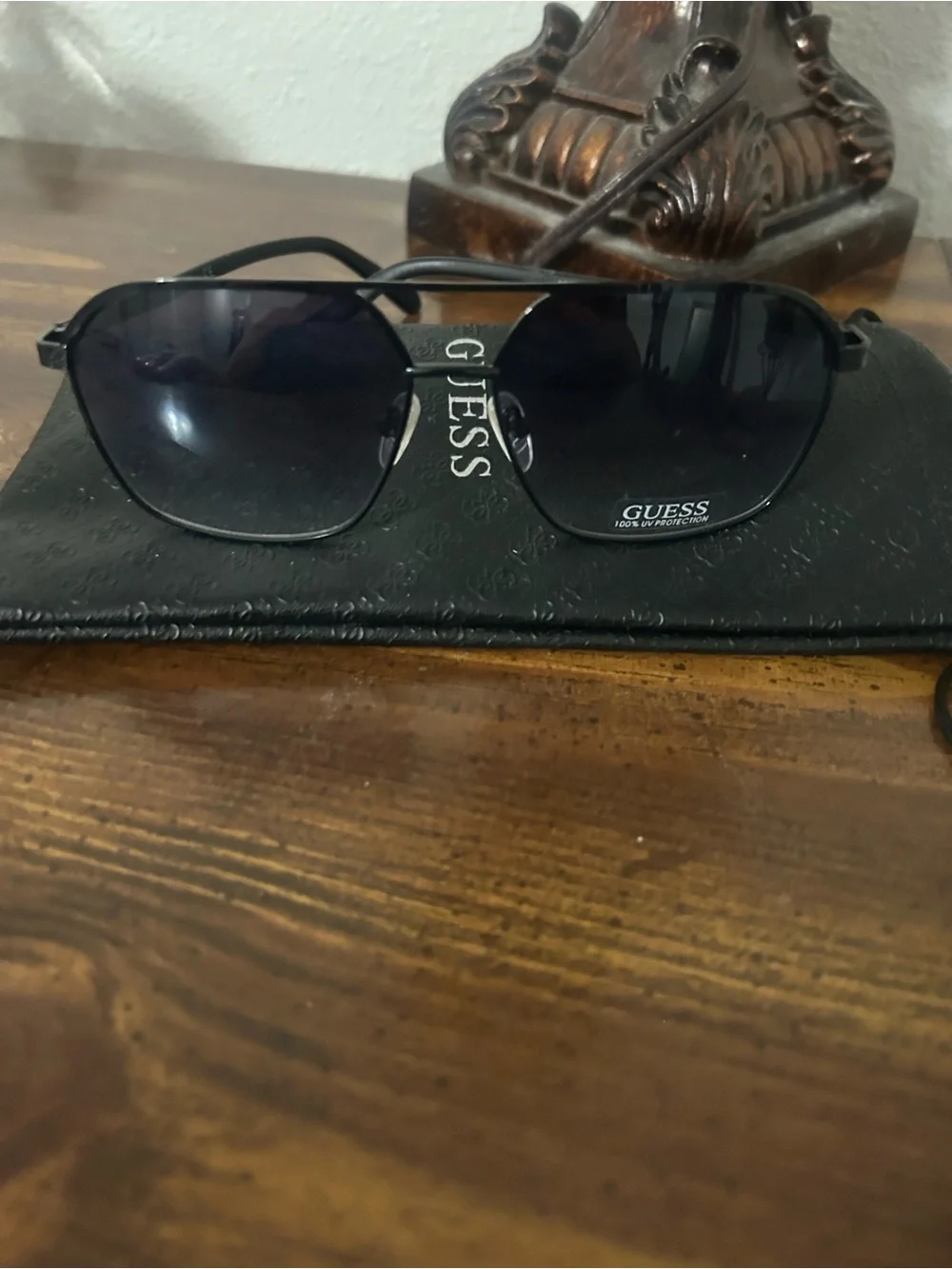 GUESS Aviator Style Sunglasses with Case